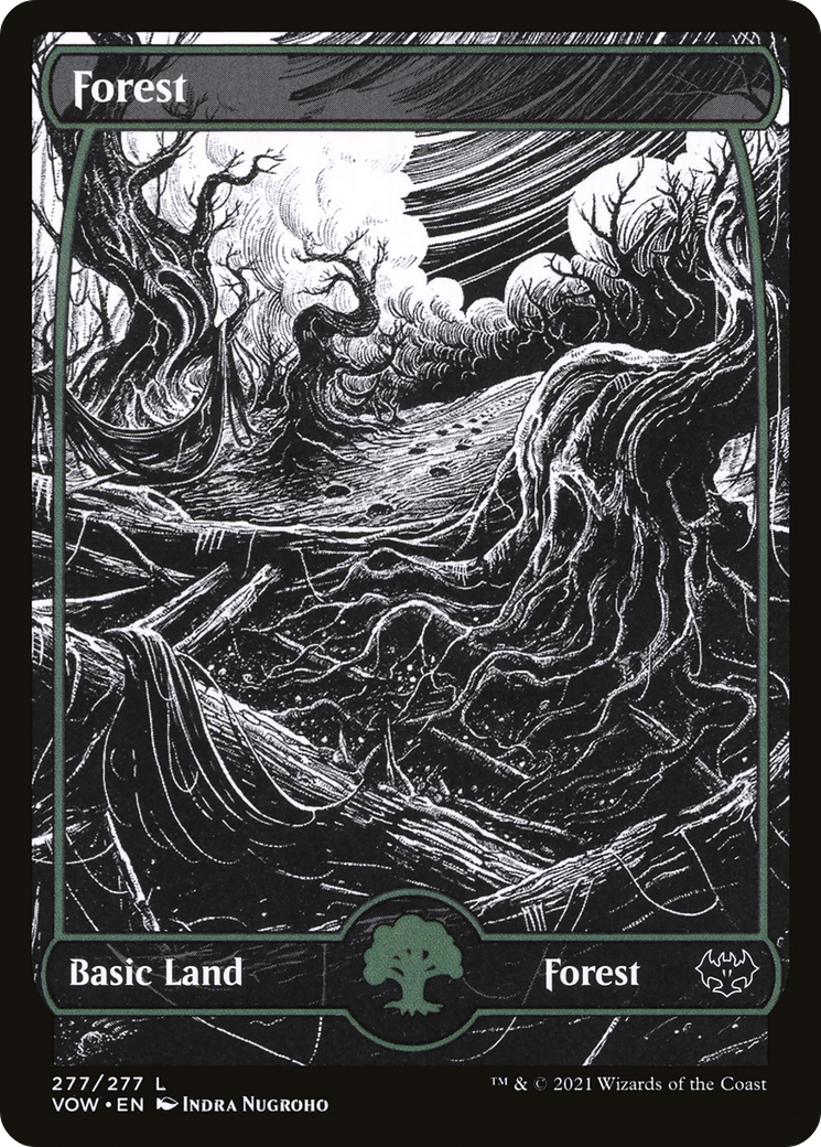 Forest (VOW-277) - [Innistrad: Crimson Vow]: (Showcase) Foil