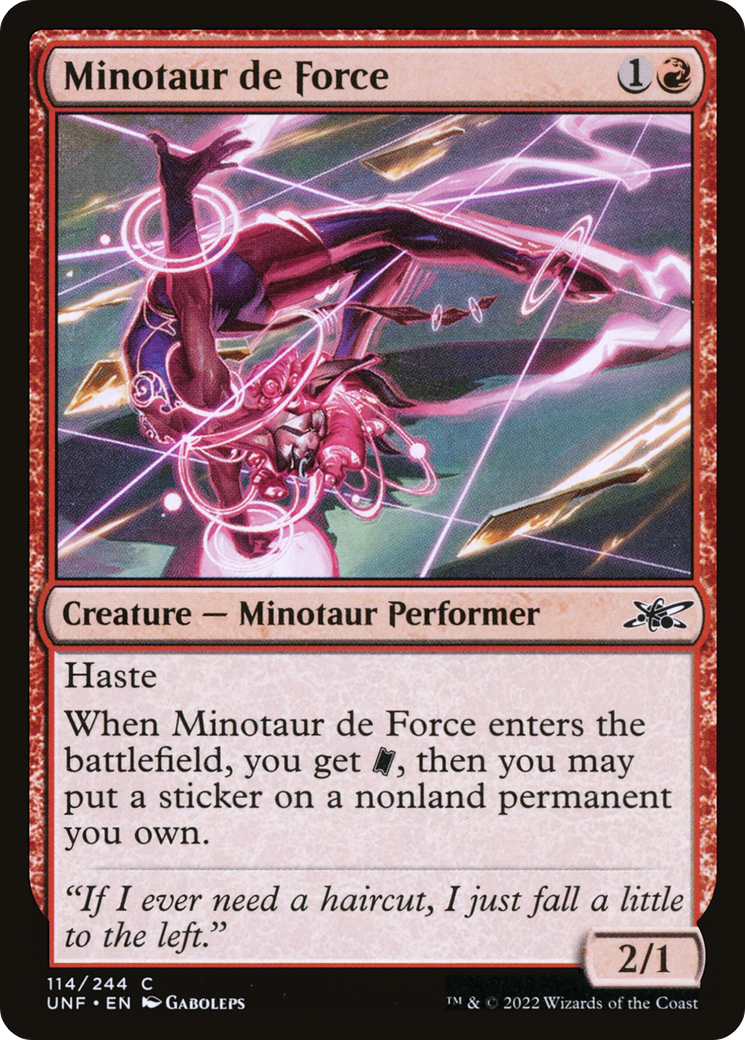 Minotaur de Force (UNF-114) - [Unfinity] Foil