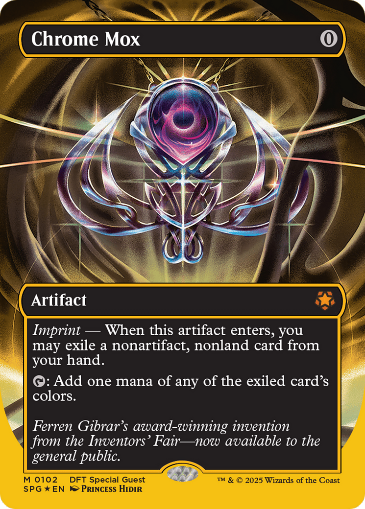 Chrome Mox (Borderless) (First-Place Foil) (DFT-102) - [Aetherdrift] Foil