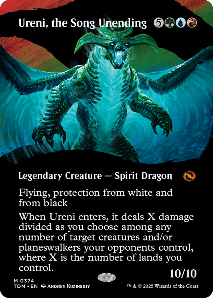 Ureni, the Song Unending (Borderless) (TDM-374) - [Tarkir: Dragonstorm]: (Showcase) (Borderless)