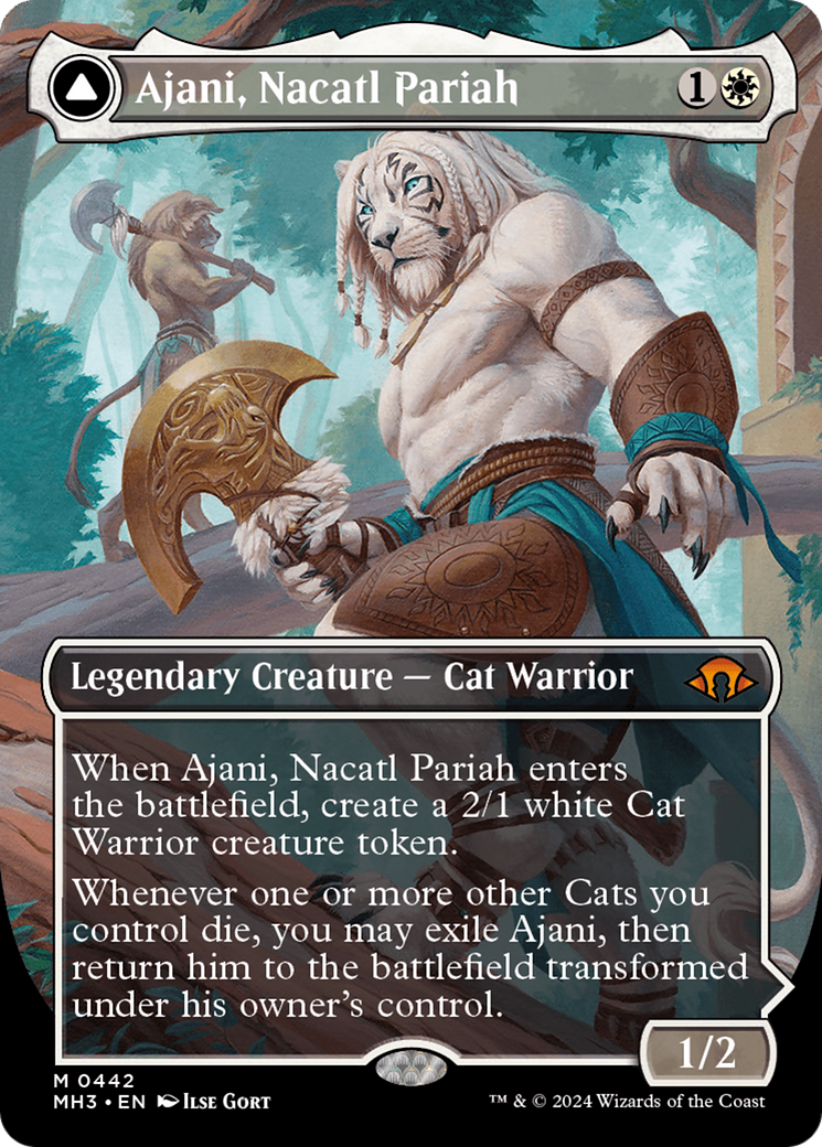 Ajani, Nacatl Pariah // Ajani, Nacatl Avenger (MH3-442) - [Modern Horizons 3] (Sans frontières)