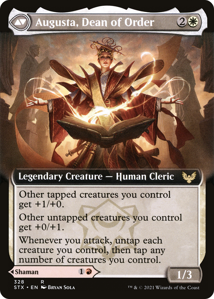 Plargg, Dean of Chaos // Augusta, Dean of Order (STX-328) - [Strixhaven: School of Mages]: (Extended Art)