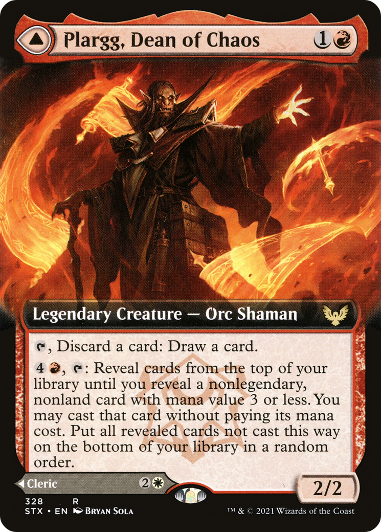 Plargg, Dean of Chaos // Augusta, Dean of Order (STX-328) - [Strixhaven: School of Mages]: (Extended Art)