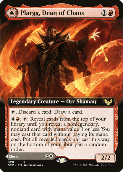 Plargg, Dean of Chaos // Augusta, Dean of Order (STX-328) - [Strixhaven: School of Mages]: (Extended Art)