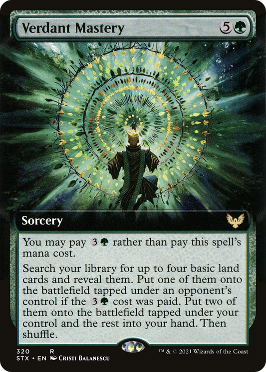 Verdant Mastery (STX-320) - [Strixhaven: School of Mages]: (Extended Art)
