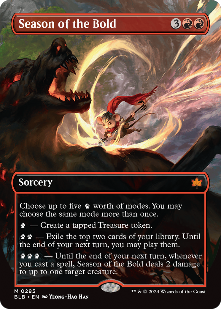 Season of the Bold (BLB-285) - [Bloomburrow]: (Showcase) (Borderless)