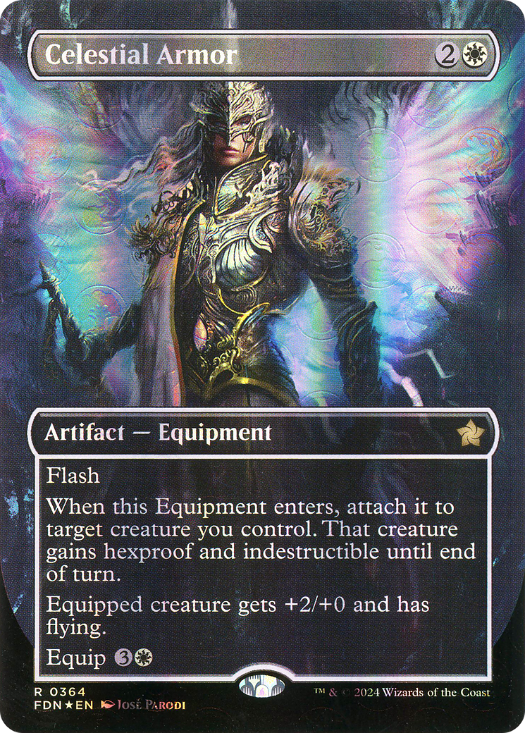 Celestial Armor (FDN-364) - [Foundations] (Borderless) Foil