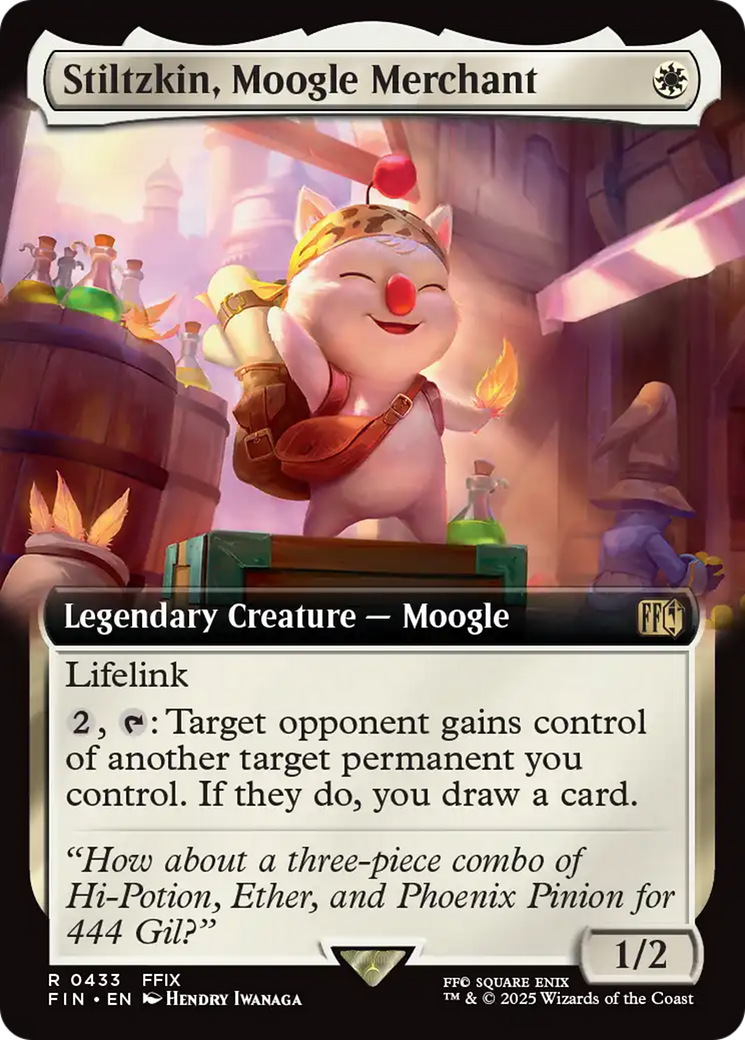 Stiltzkin, Moogle Merchant (FIN-433) - [FINAL FANTASY]: (Extended Art) Foil