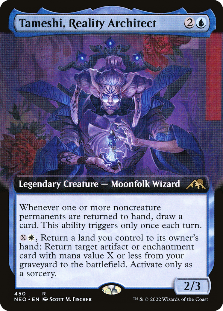 Tameshi, Reality Architect (NEO-450) - [Kamigawa: Neon Dynasty]: (Extended Art) Foil