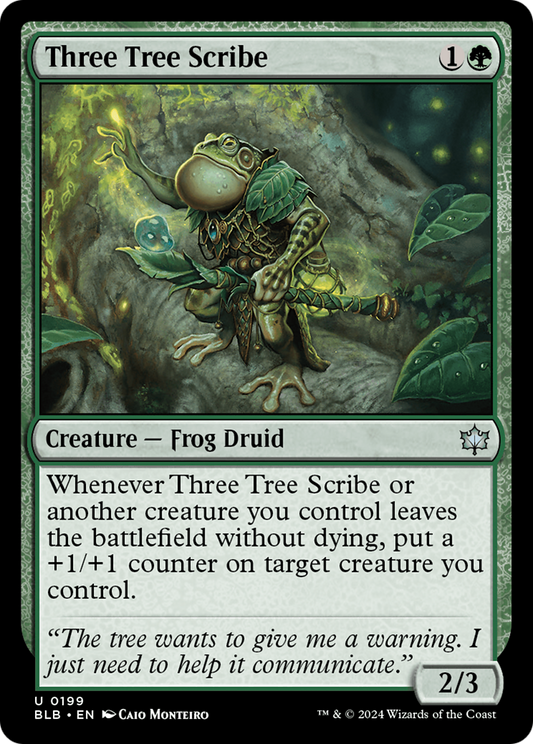 Three Tree Scribe (BLB-199) - [Bloomburrow] Foil