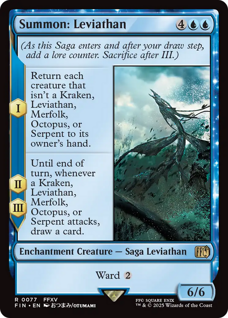 Summon: Leviathan (FIN-077) - [FINAL FANTASY]: (enchantment)