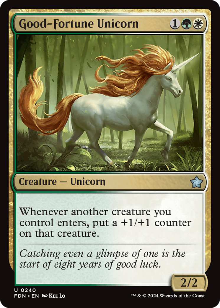 Good-Fortune Unicorn (FDN-240) - [Foundations] Foil