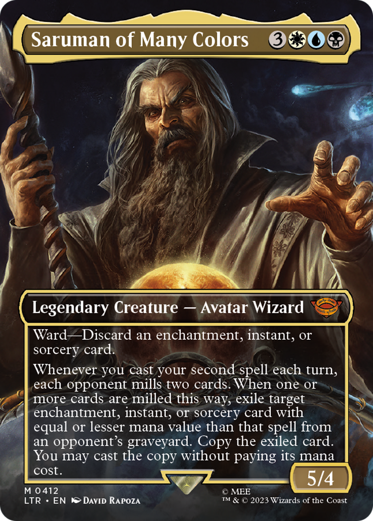 Saruman of Many Colors (LTR-412) - [The Lord of the Rings: Tales of Middle-earth] (Borderless) Foil