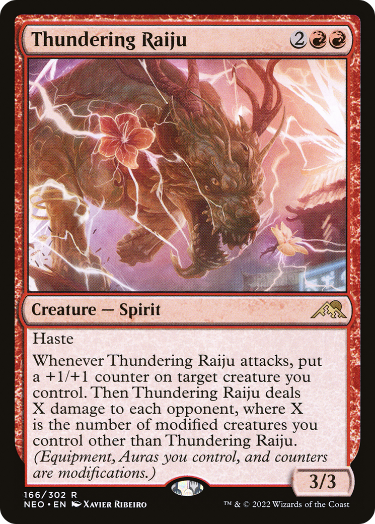 Thundering Raiju (NEO-166) - [Kamigawa: Neon Dynasty]