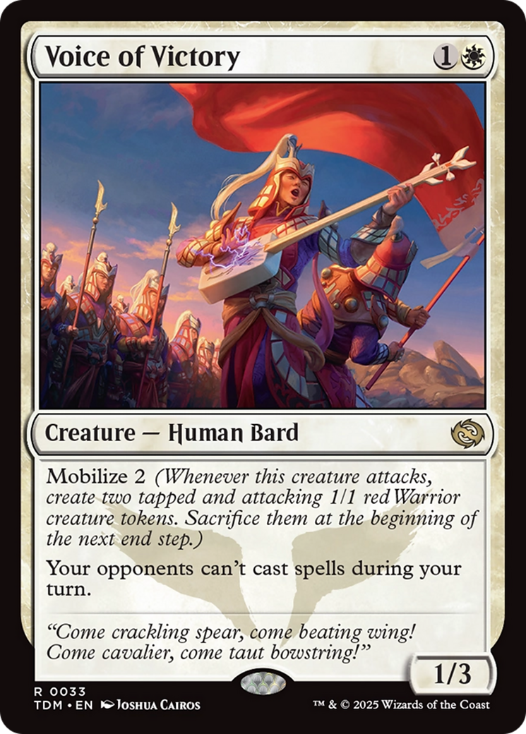 Voice of Victory (TDM-033) - [Tarkir: Dragonstorm] Foil