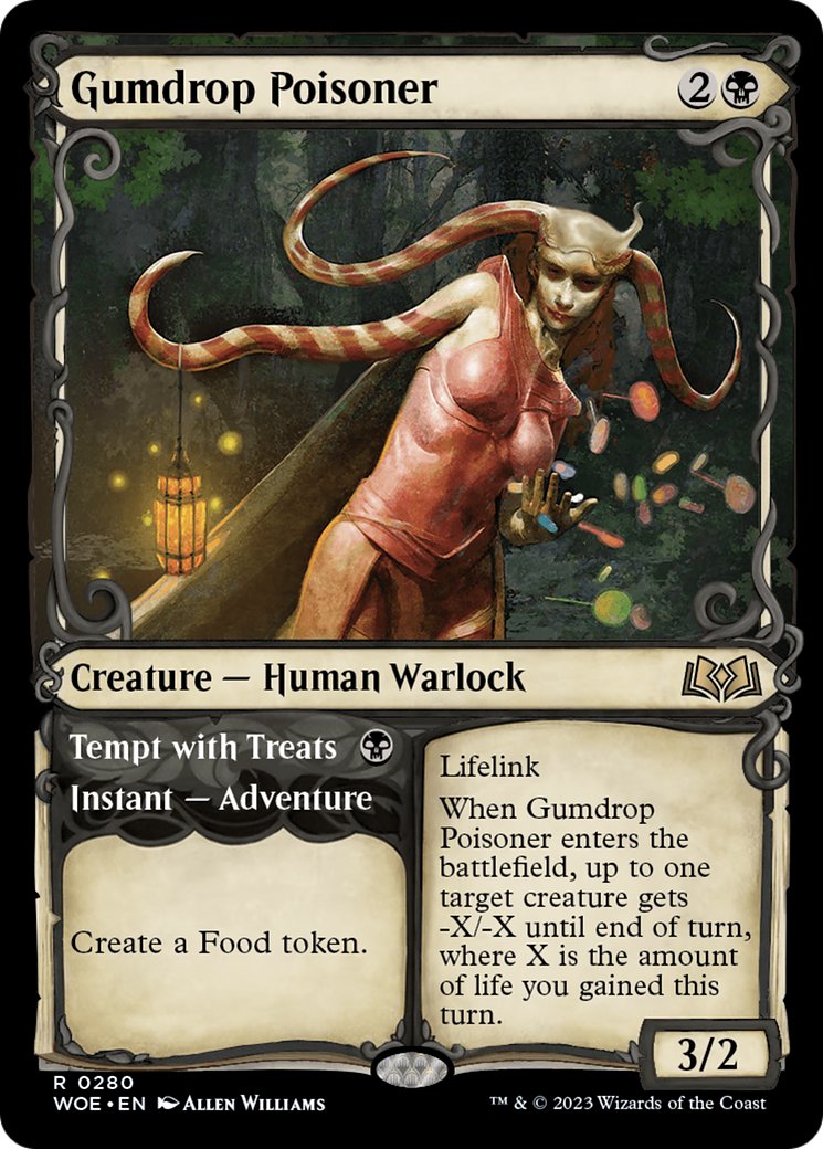 Gumdrop Poisoner (Showcase) (WOE-280) - [Wilds of Eldraine]: (Showcase) Foil