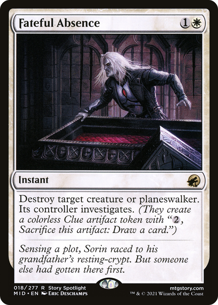 Fateful Absence (MID-018) - [Innistrad: Midnight Hunt] Foil