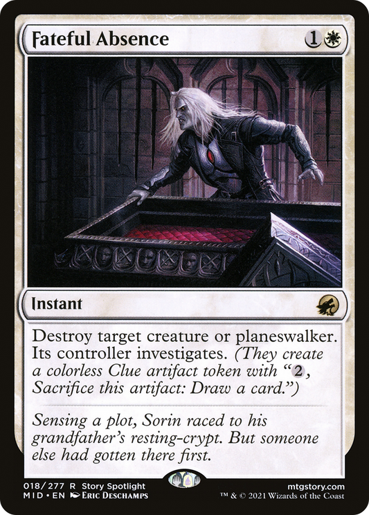 Fateful Absence (MID-018) - [Innistrad: Midnight Hunt] Foil