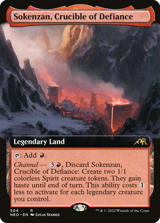 Sokenzan, Crucible of Defiance (NEO-504) - [Kamigawa: Neon Dynasty]: (Extended Art) Foil