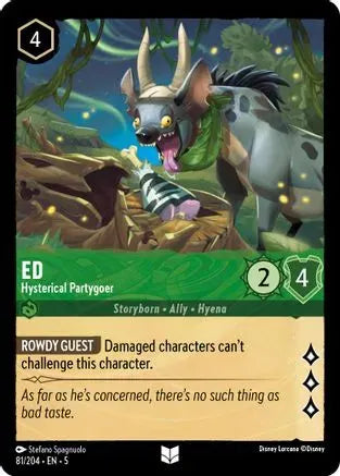 Ed - Hysterical Partygoer (81/204) Cold Foil - Shimmering Skies - Emmett's ToyStop