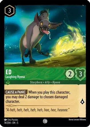 Ed - Laughing Hyena (74/204) Cold Foil - Shimmering Skies - Emmett's ToyStop