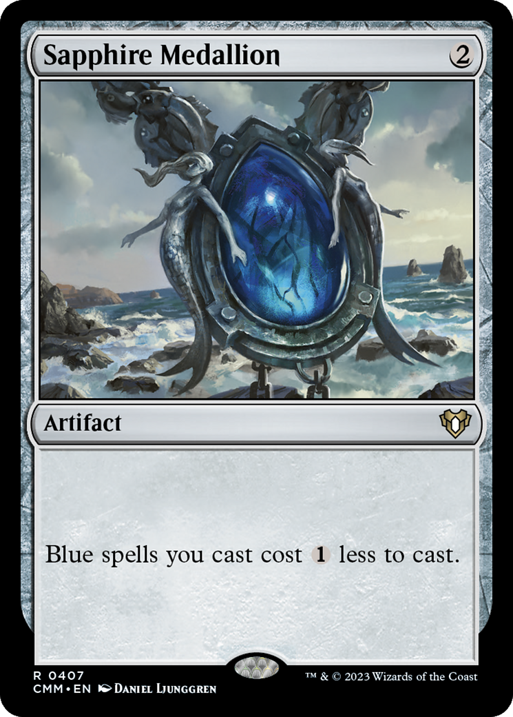 Sapphire Medallion (CMM-407) - [Commander Masters] Foil