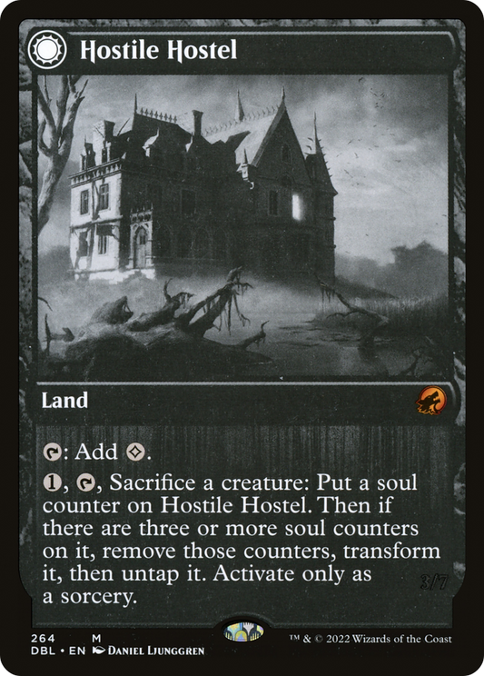 Hostile Hostel // Creeping Inn (DBL-264) - [Innistrad: Double Feature]: (Double Faced Transform) Foil