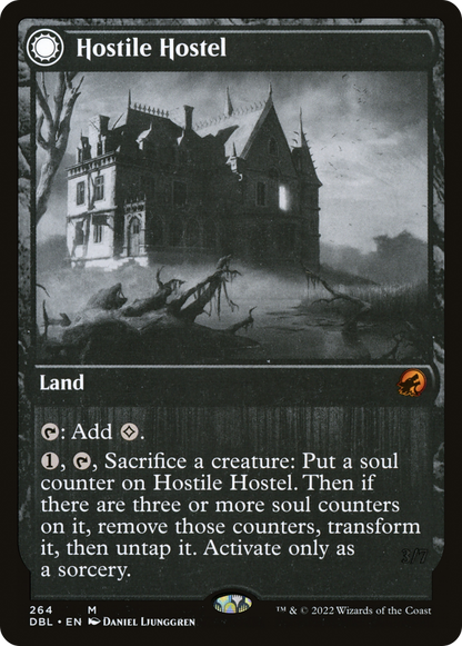 Hostile Hostel // Creeping Inn (DBL-264) - [Innistrad: Double Feature]: (Double Faced Transform) Foil