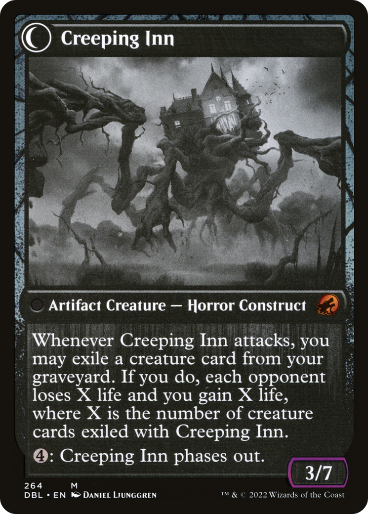 Hostile Hostel // Creeping Inn (DBL-264) - [Innistrad: Double Feature]: (Double Faced Transform) Foil