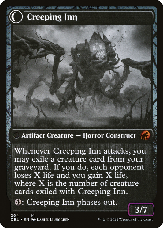Hostile Hostel // Creeping Inn (DBL-264) - [Innistrad: Double Feature]: (Double Faced Transform) Foil