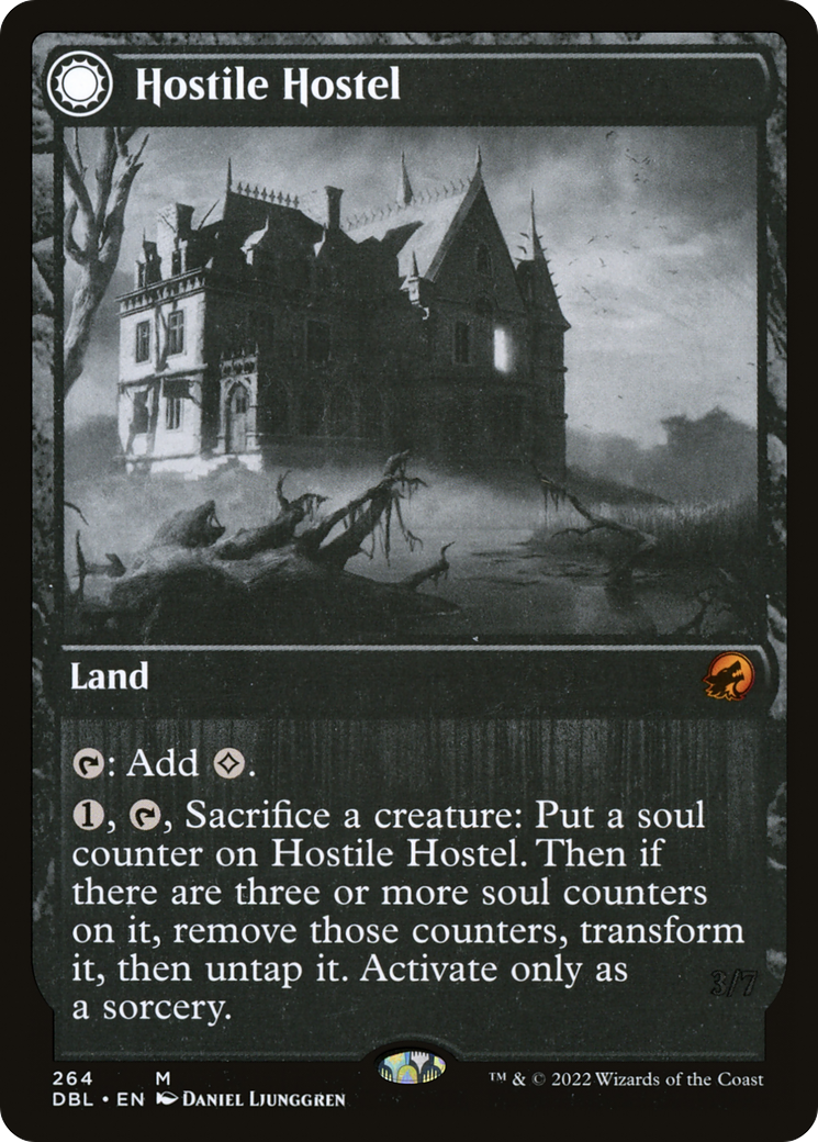 Hostile Hostel // Creeping Inn (DBL-264) - [Innistrad: Double Feature]: (Double Faced Transform) Foil
