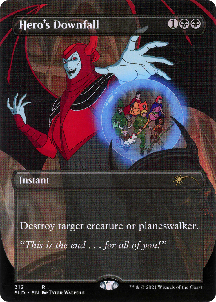 Hero's Downfall (SLD-312) - [Secret Lair Drop] (Borderless) Foil