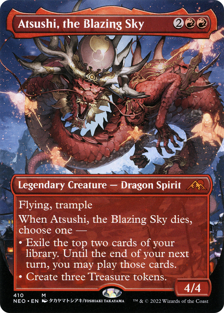 Atsushi, the Blazing Sky (NEO-410) - [Kamigawa: Neon Dynasty] (Borderless)