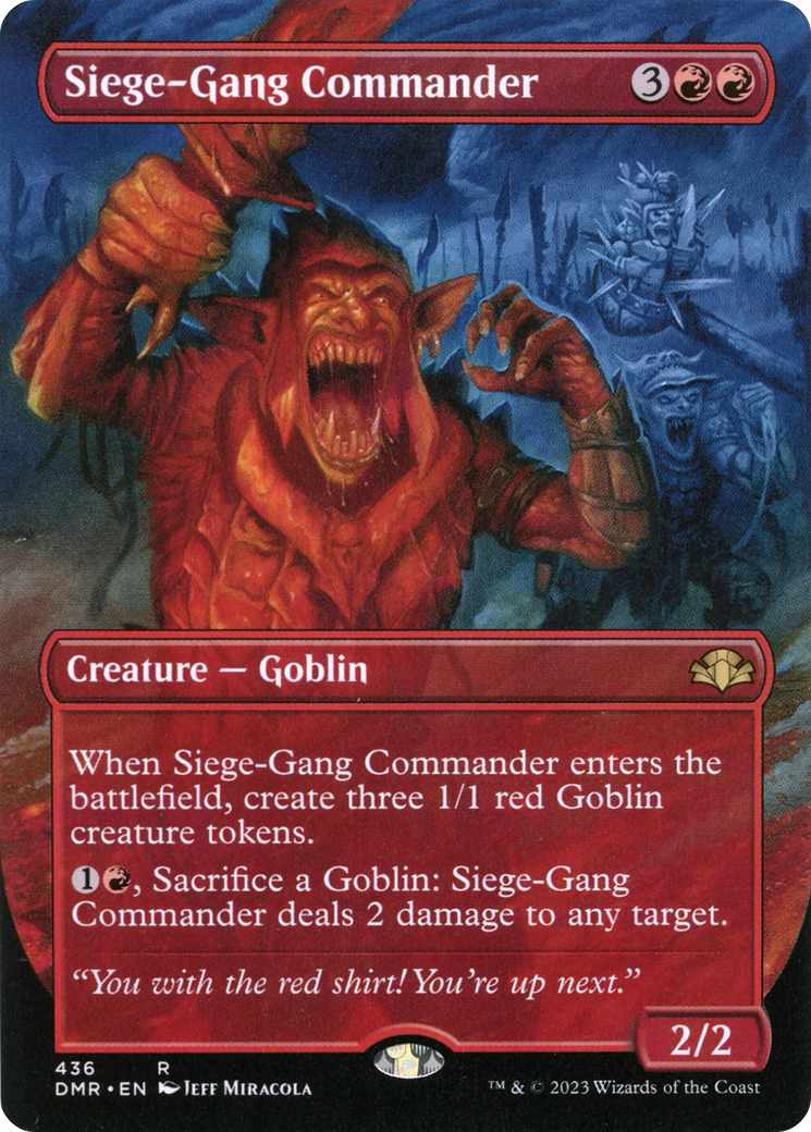 Siege-Gang Commander (DMR-436) - [Dominaria Remastered] (Borderless) Foil