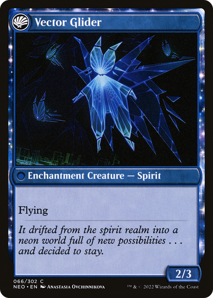 The Modern Age // Vector Glider (NEO-066) - [Kamigawa: Neon Dynasty]: (fandfc, enchantment)