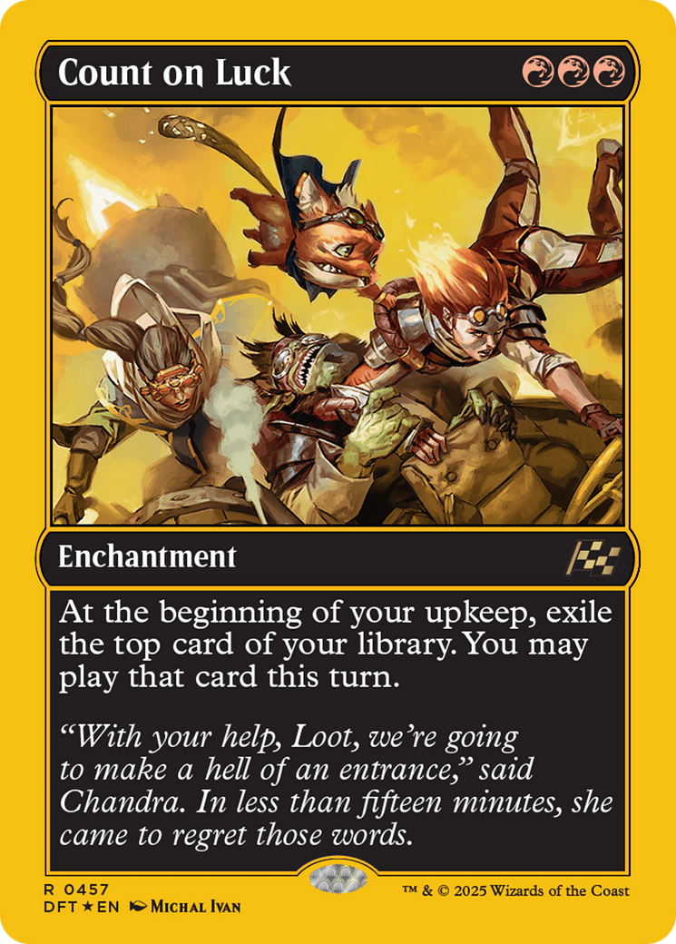 Count on Luck (DFT-457) - [Aetherdrift]: (enchantment) Foil