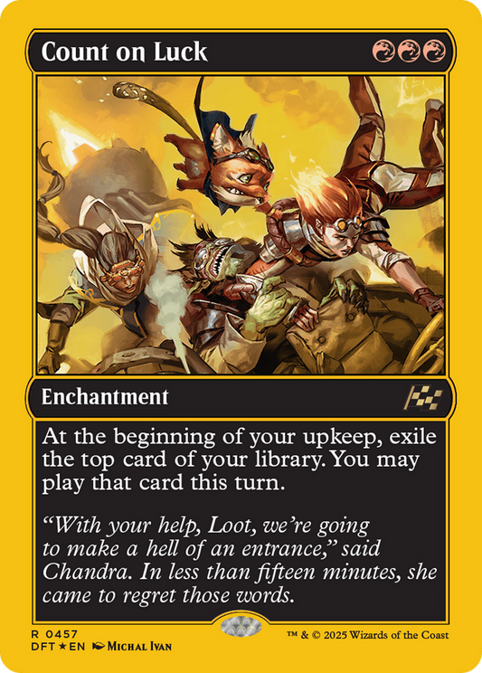 Count on Luck (DFT-457) - [Aetherdrift]: (enchantment) Foil