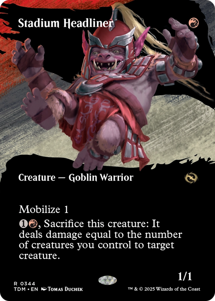 Stadium Headliner (Borderless) (TDM-344) - [Tarkir: Dragonstorm]: (Showcase) (Borderless) Foil