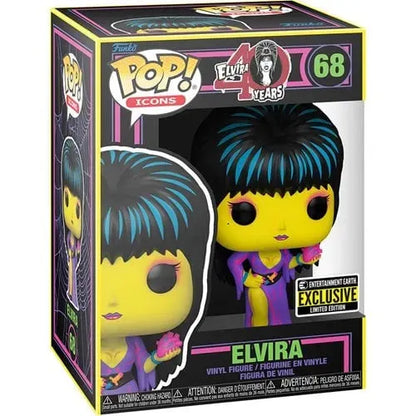 Elvira Black Light Funko Pop! Vinyl Figure - Entertainment Earth Exclusive - Emmett's ToyStop