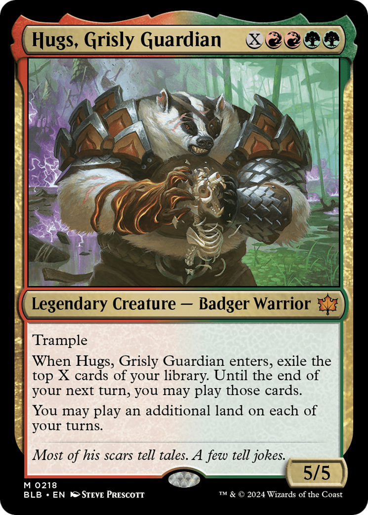 Hugs, Grisly Guardian (BLB-218) - [Bloomburrow] Foil