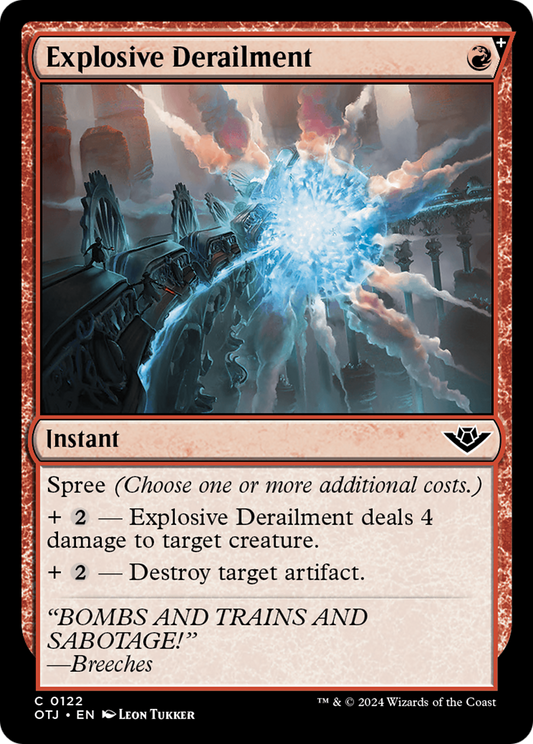 Explosive Derailment (OTJ-122) - [Outlaws of Thunder Junction]: (spree) Foil