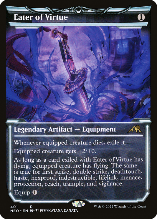 Eater of Virtue (NEO-401) - [Kamigawa: Neon Dynasty]: (Showcase) Foil