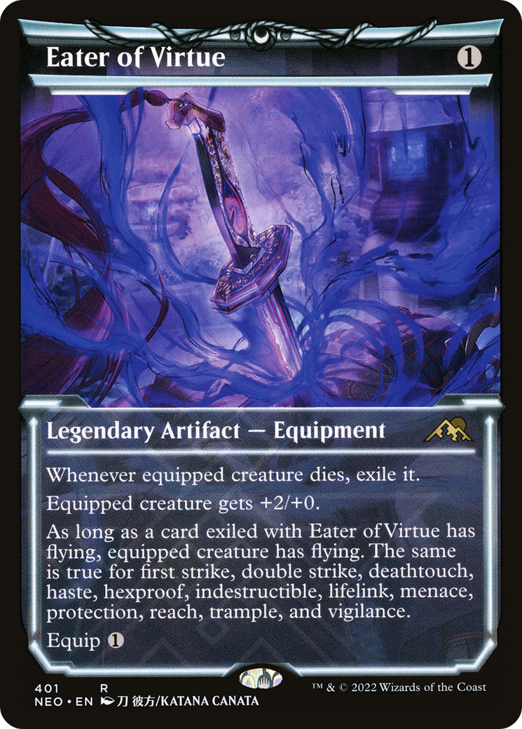 Eater of Virtue (NEO-401) - [Kamigawa: Neon Dynasty]: (Showcase)