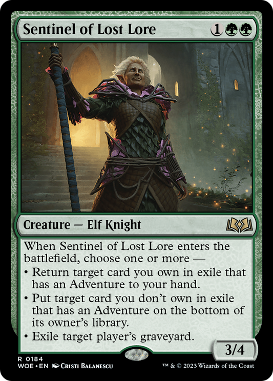 Sentinel of Lost Lore (WOE-184) - [Wilds of Eldraine] Foil