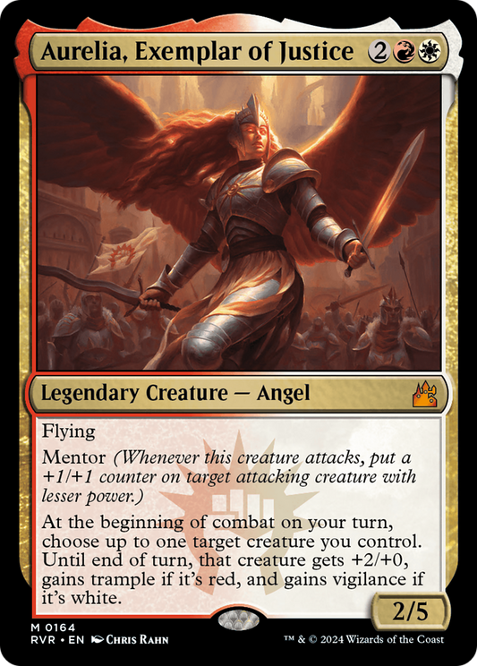 Aurelia, Exemplar of Justice (RVR-164) - [Ravnica Remastered] Foil