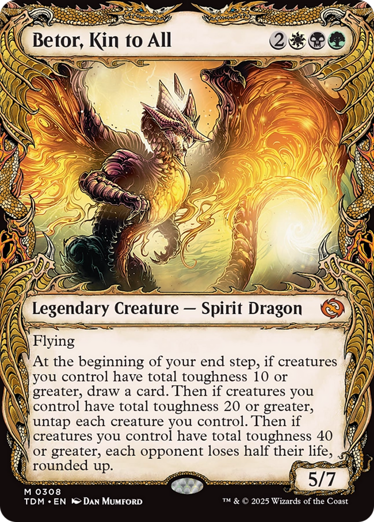Betor, Kin to All (Showcase) (TDM-308) - [Tarkir: Dragonstorm]: (Showcase) Foil
