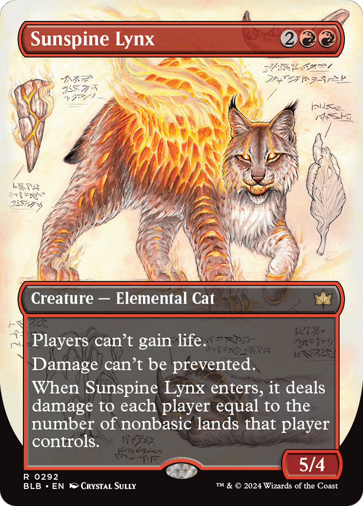Lynx Sunspine (BLB-292) - [Bloomburrow] : (Vitrine) (Sans bordure) Feuille 