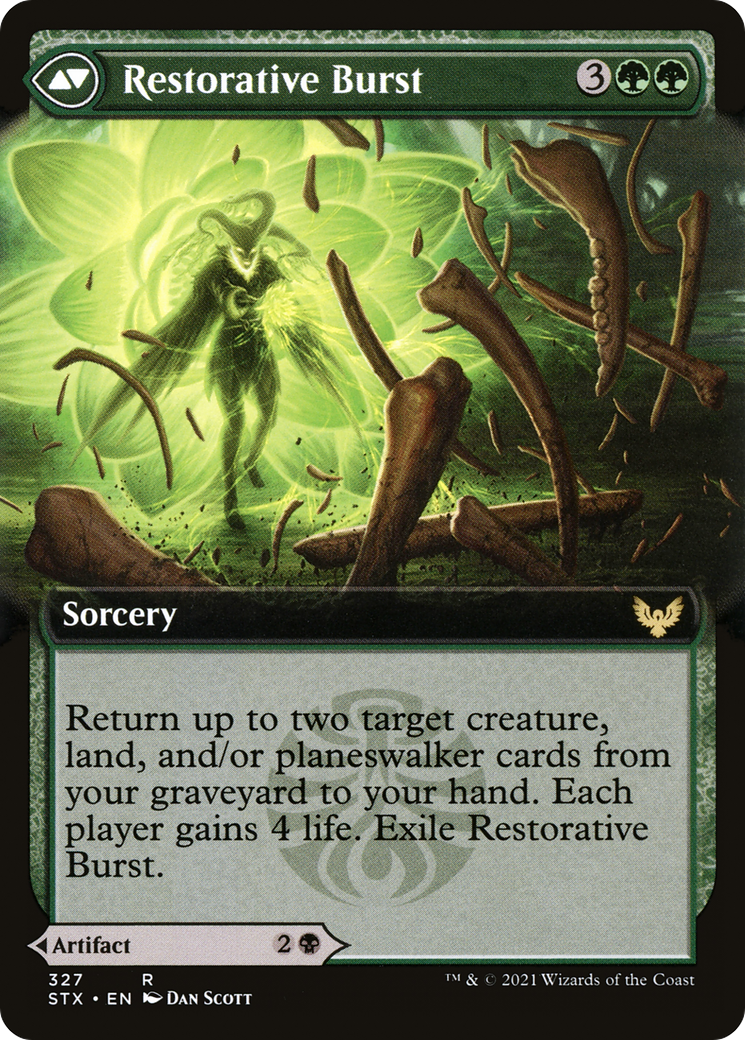 Pestilent Cauldron // Restorative Burst (STX-327) - [Strixhaven: School of Mages]: (Extended Art)