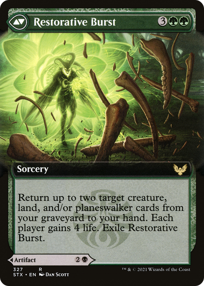 Pestilent Cauldron // Restorative Burst (STX-327) - [Strixhaven: School of Mages]: (Extended Art)