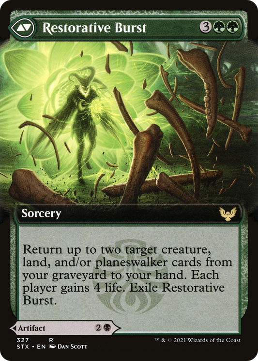 Pestilent Cauldron // Restorative Burst (STX-327) - [Strixhaven: School of Mages]: (Extended Art) Foil